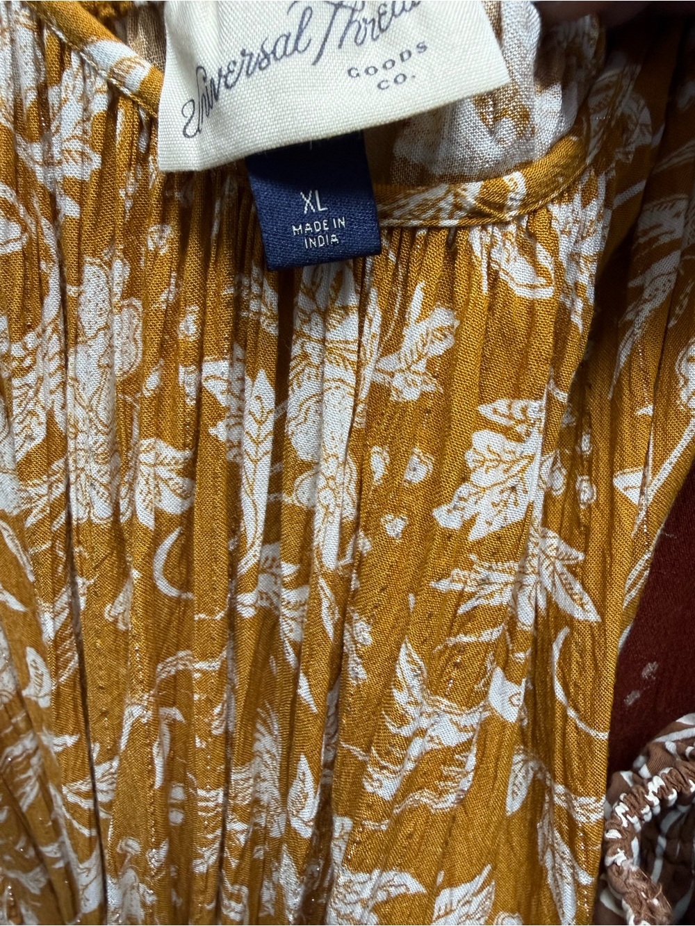 Universal Thread Mustard Yellow Floral Maxi Dress - Picture 7 of 7